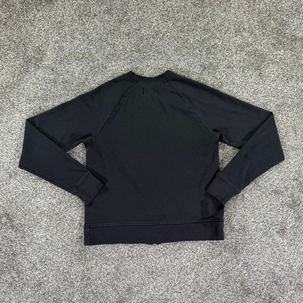 Pact Organic Cotton Full Zip Bomber Jacket Black Raglan Sleeve Women Medium READ - Picture 2 of 12